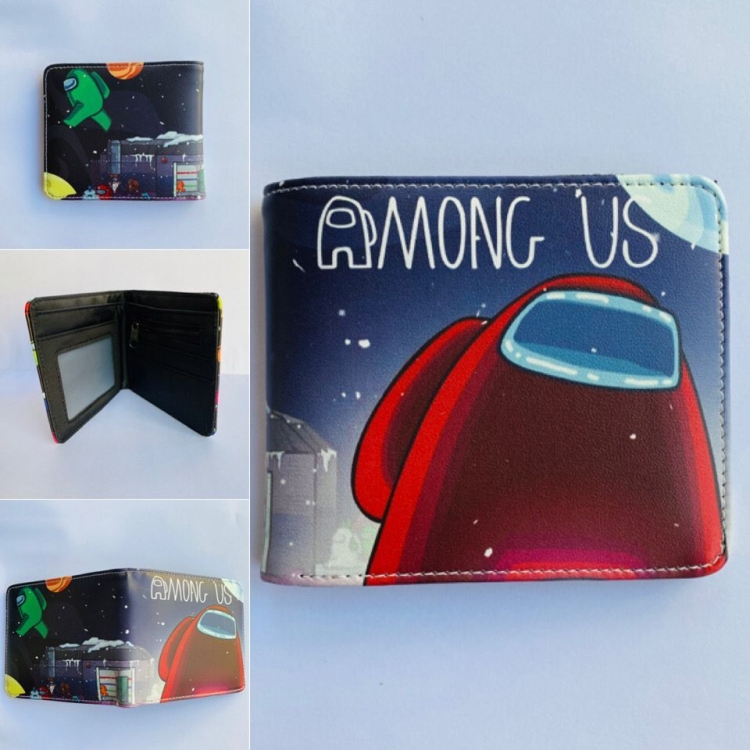  Among us  Full color  two fold short wallet purse 