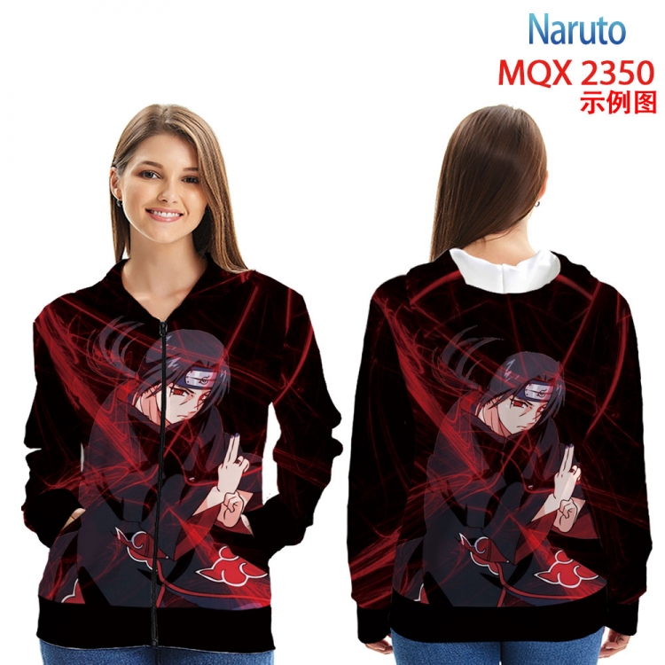 Naruto MQX 2350 Anime Zip patch pocket sweatshirt jacket Hoodie from 2XS to 4XL