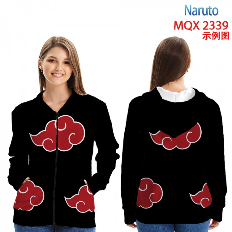 Naruto MQX 2339 Anime Zip patch pocket sweatshirt jacket Hoodie from 2XS to 4XL