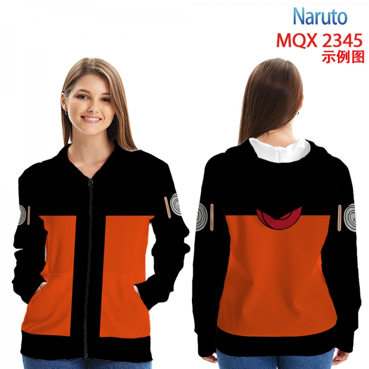 Naruto MQX 2345 Anime Zip patch pocket sweatshirt jacket Hoodie from 2XS to 4XL
