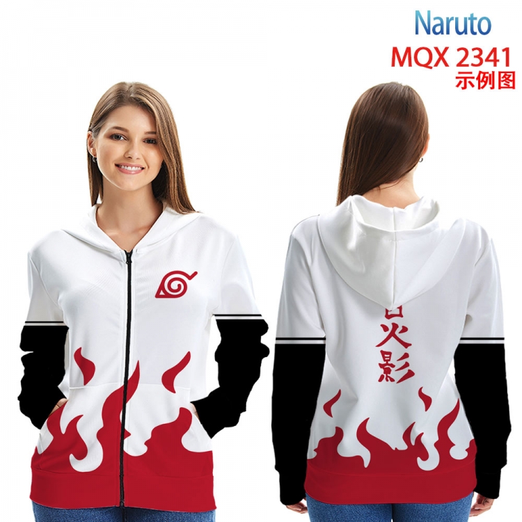 Naruto MQX 2341 Anime Zip patch pocket sweatshirt jacket  Hoodie from 2XS to 4XL  MQX 2341