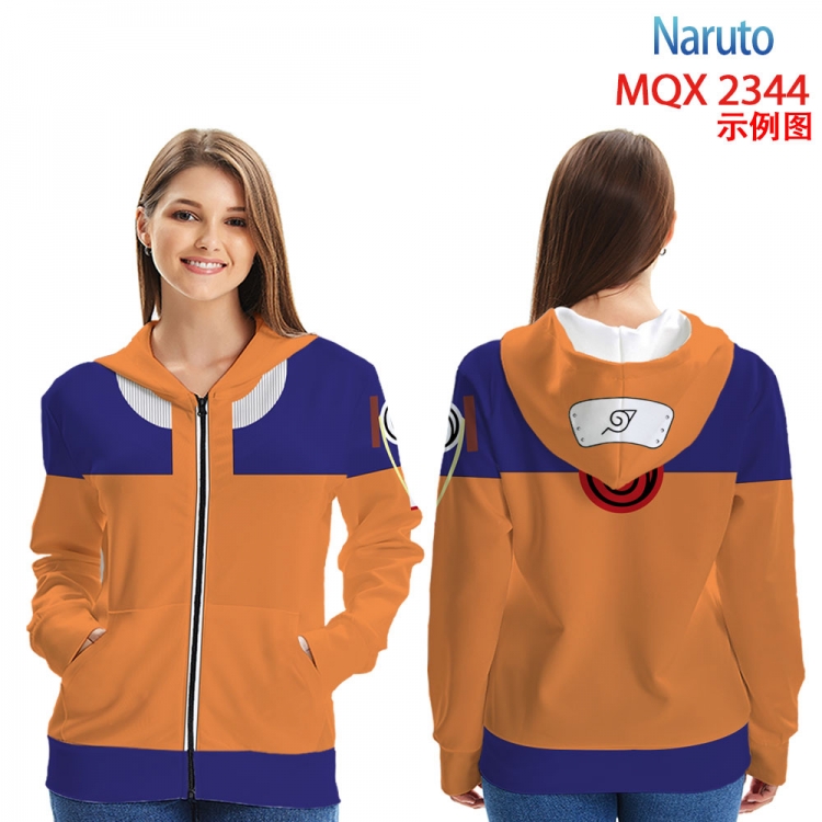 Naruto MQX 2344 Anime Zip patch pocket sweatshirt jacket Hoodie from 2XS to 4XL  MQX 2344