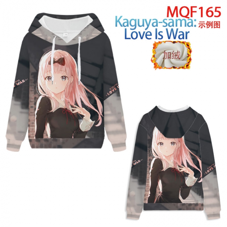 Kaguya-sama: Love Is War Hooded pullover plus velvet padded sweater Hoodie 2XS-4XL, 9 sizes MQF165