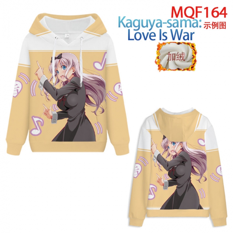 Kaguya-sama: Love Is War Hooded pullover plus velvet padded sweater Hoodie 2XS-4XL, 9 sizes MQF164