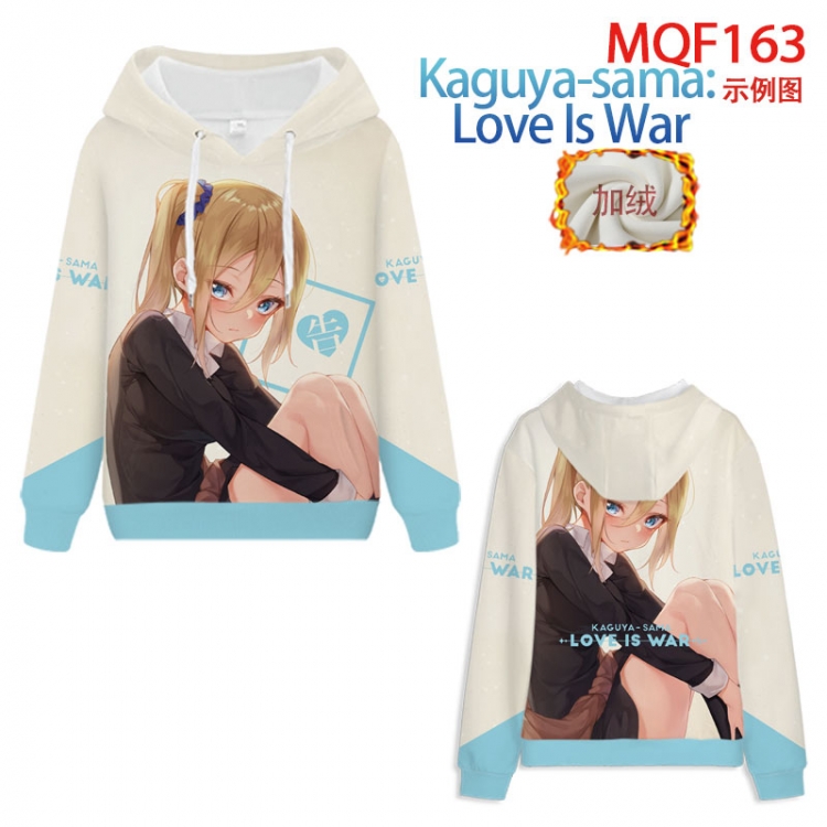 Kaguya-sama: Love Is War Hooded pullover plus velvet padded sweater Hoodie 2XS-4XL, 9 sizes MQF163