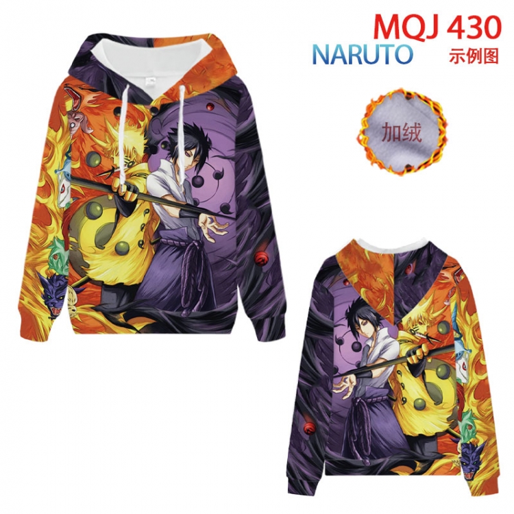 Naruto hooded plus fleece sweater 9 sizes from XXS to 4XL MQJ430