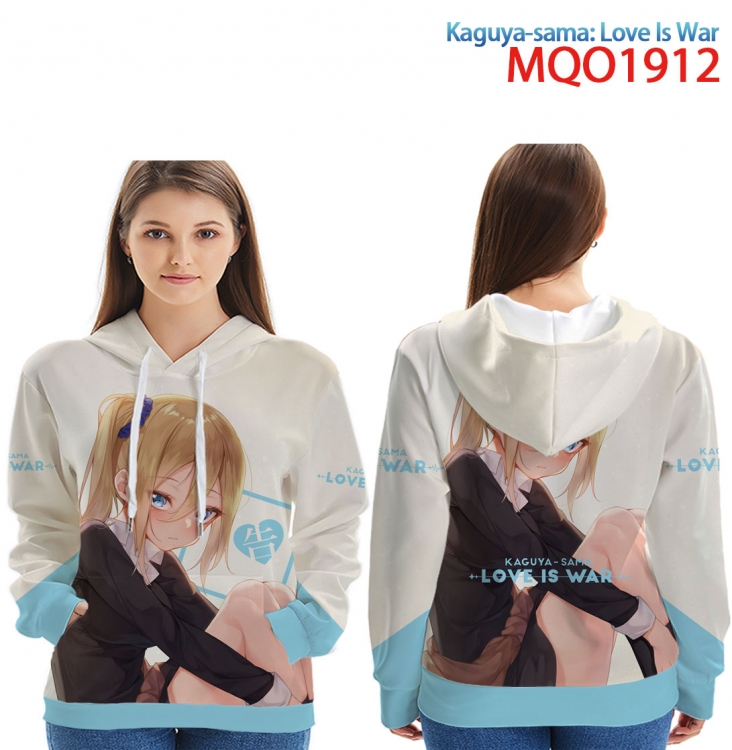 Kaguya-sama: Love Is War Full Color Patch pocket Sweatshirt Hoodie EUR SIZE 9 sizes from XXS to XXXXL MQO1912 