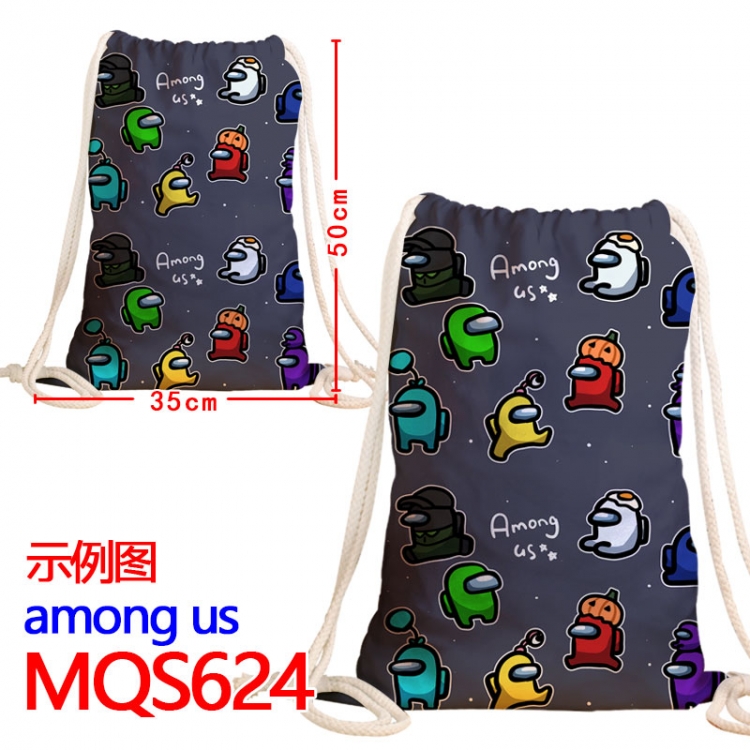 AMONG US Cartoon Drawstring Bags Bundle Backpack 50x35cm MQS624