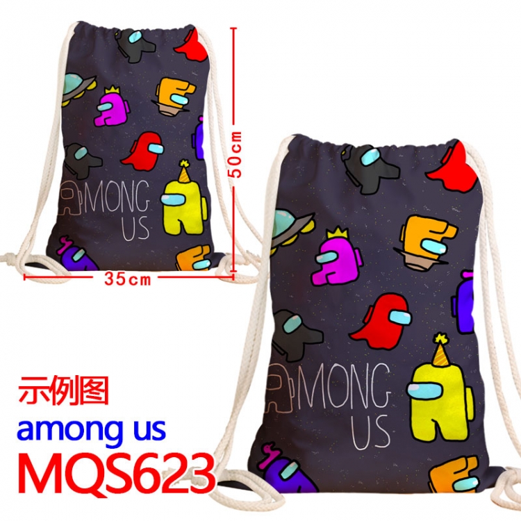 AMONG US Cartoon Drawstring Bags Bundle Backpack 50x35cm MQS623