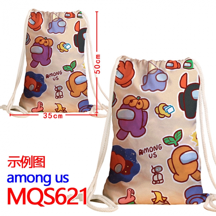 AMONG US Cartoon Drawstring Bags Bundle Backpack 50x35cm MQS621