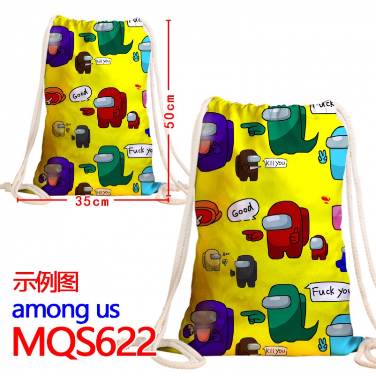 AMONG US Cartoon Drawstring Bags Bundle Backpack 50x35cm MQS622