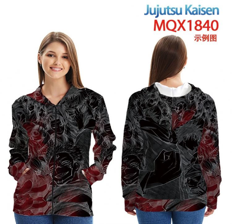 Jujutsu Kaisen Anime Zip patch pocket sweatshirt jacket Hoodie from 2XS to 4XL  MQX1840