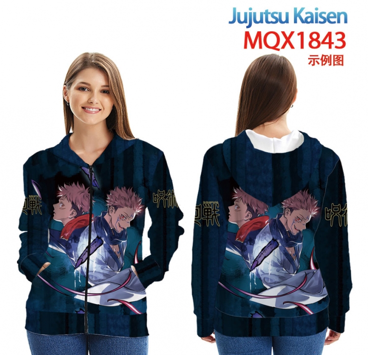 Jujutsu Kaisen Anime Zip patch pocket sweatshirt jacket Hoodie from 2XS to 4XL  MQX1843