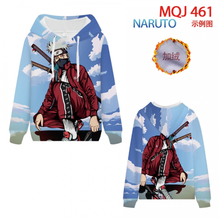 Naruto hooded plus fleece sweater 9 sizes from XXS to 4XL MQJ461