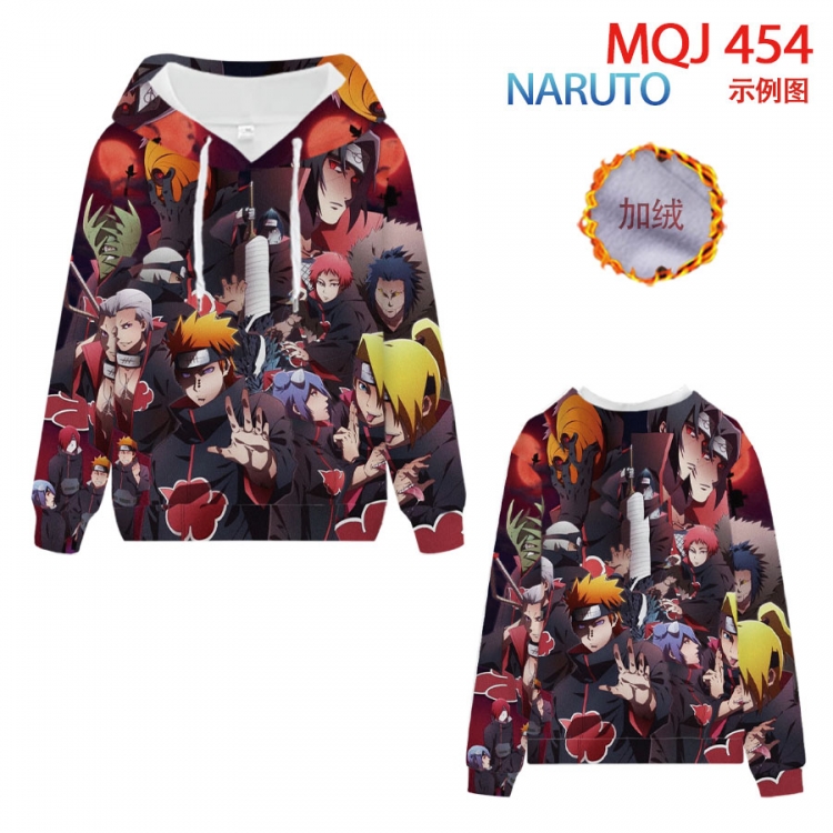 Naruto hooded plus fleece sweater 9 sizes from XXS to 4XL MQJ454