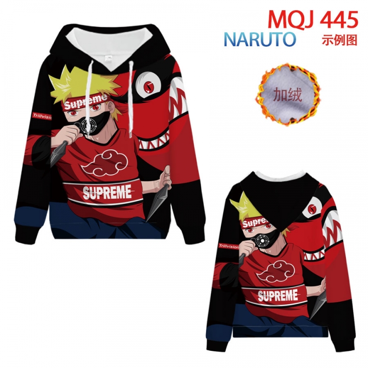 Naruto hooded plus fleece sweater 9 sizes from XXS to 4XL MQJ445