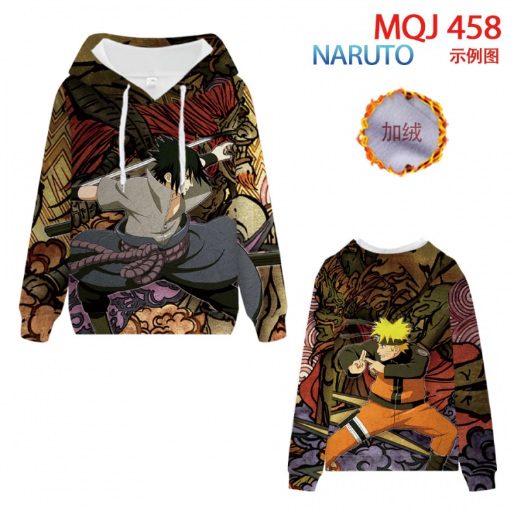 Naruto hooded plus fleece sweater 9 sizes from XXS to 4XL MQJ458
