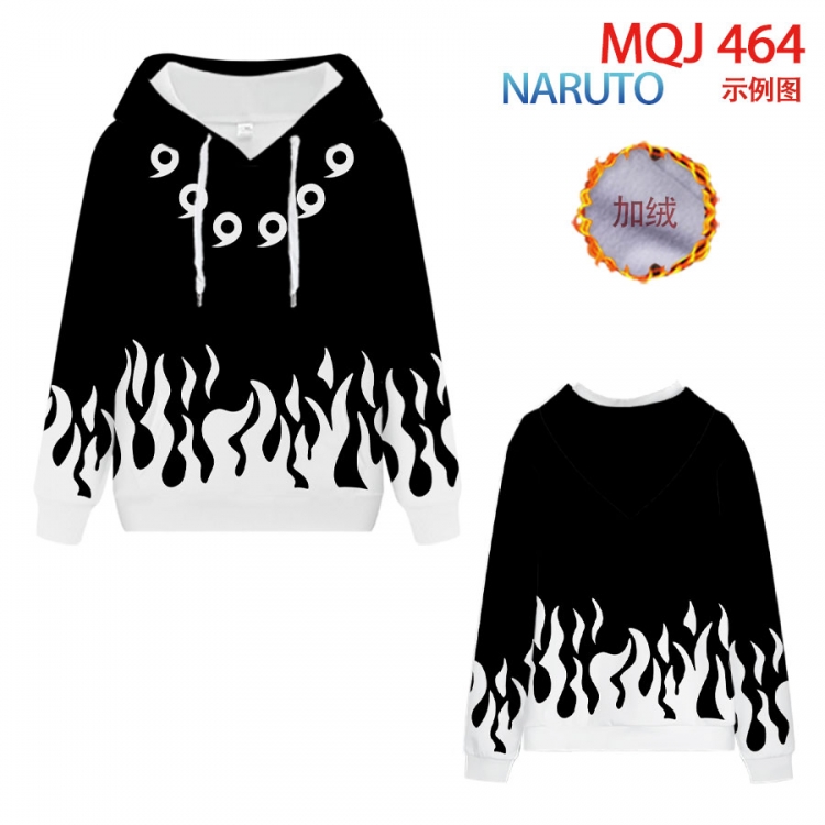Naruto hooded plus fleece sweater 9 sizes from XXS to 4XL MQJ464