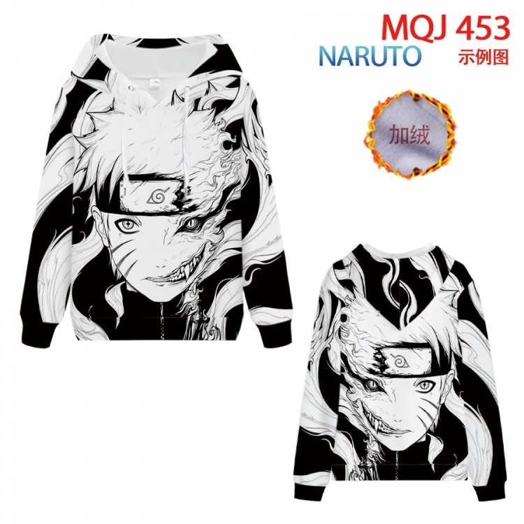 Naruto hooded plus fleece sweater 9 sizes from XXS to 4XL MQJ453