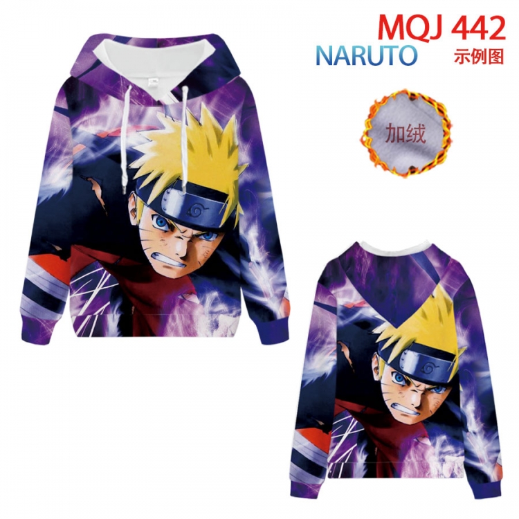 Naruto hooded plus fleece sweater 9 sizes from XXS to 4XL MQJ442