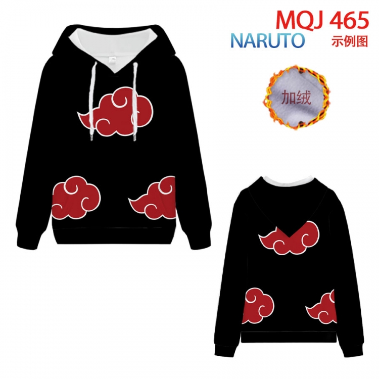 Naruto hooded plus fleece sweater 9 sizes from XXS to 4XL MQJ465