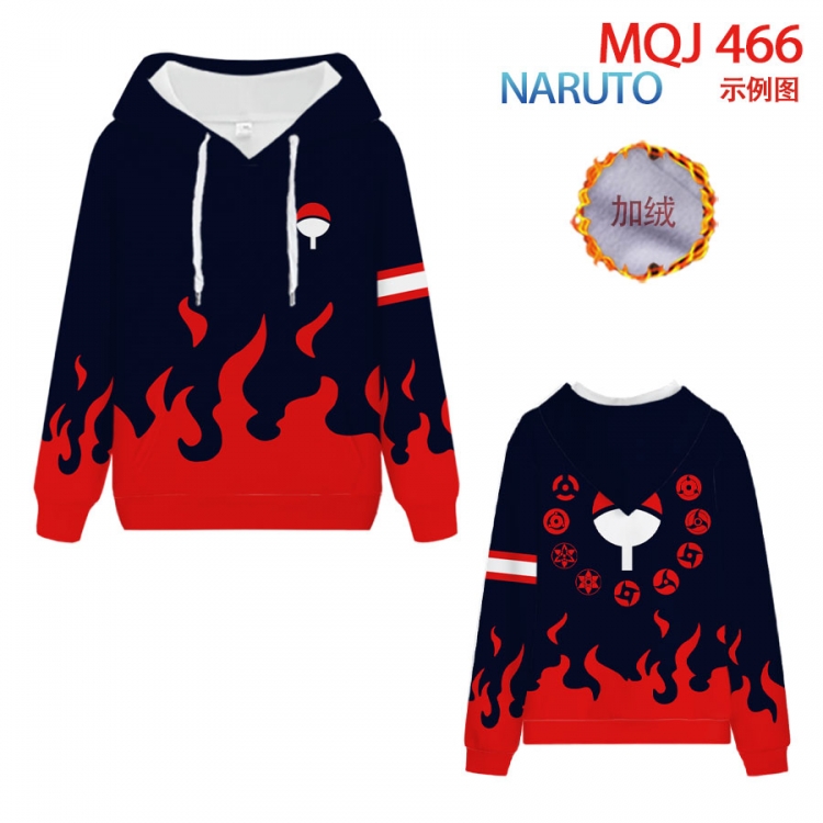Naruto hooded plus fleece sweater 9 sizes from XXS to 4XL MQJ466