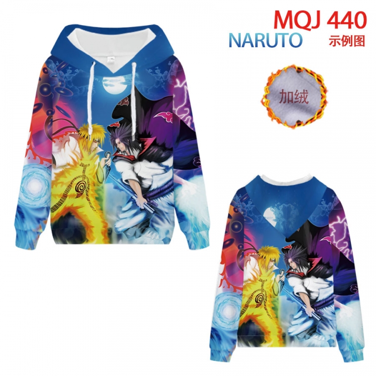 Naruto hooded plus fleece sweater 9 sizes from XXS to 4XL MQJ440
