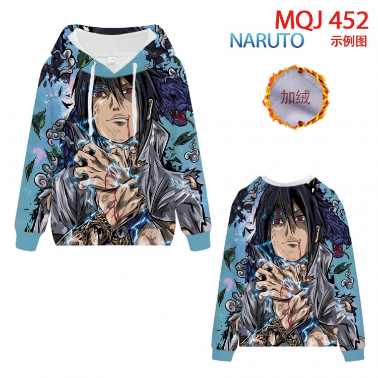 Naruto hooded plus fleece sweater 9 sizes from XXS to 4XL MQJ452