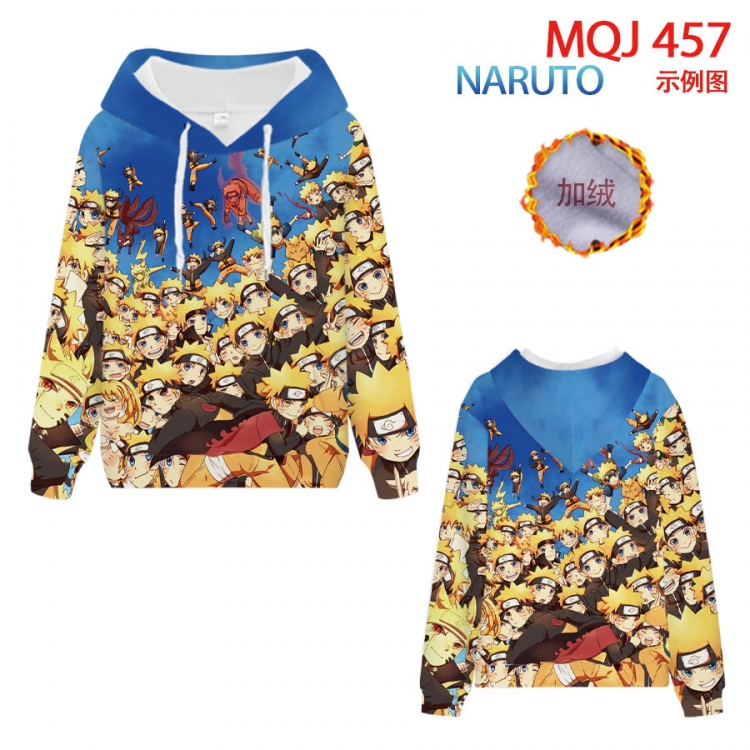 Naruto hooded plus fleece sweater 9 sizes from XXS to 4XL MQJ457