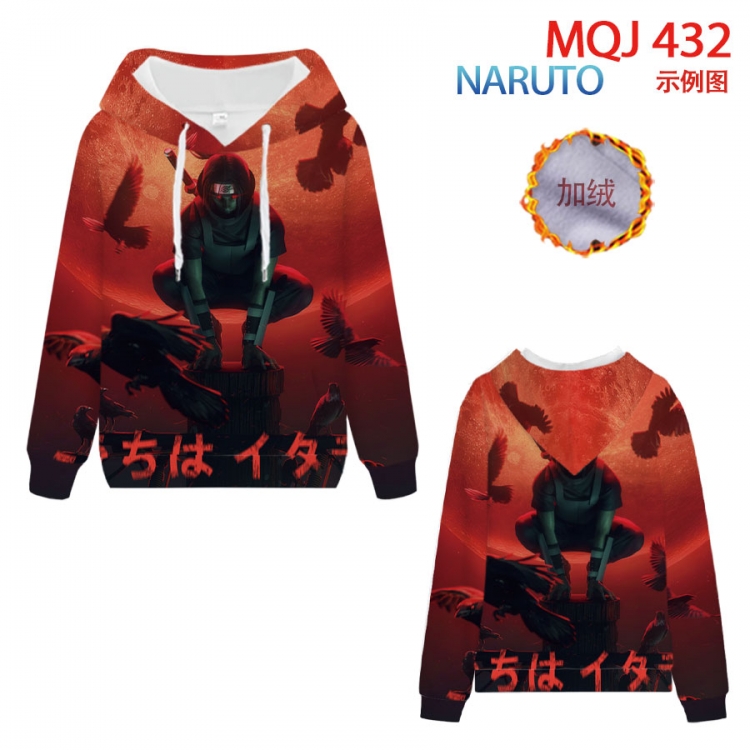 Naruto hooded plus fleece sweater 9 sizes from XXS to 4XL MQJ432