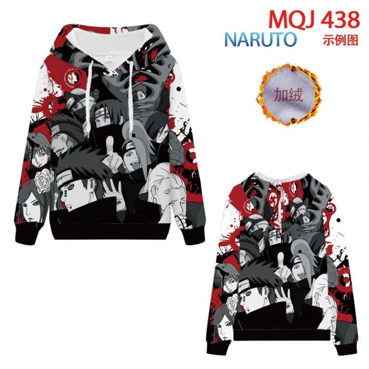 Naruto hooded plus fleece sweater 9 sizes from XXS to 4XL MQJ438