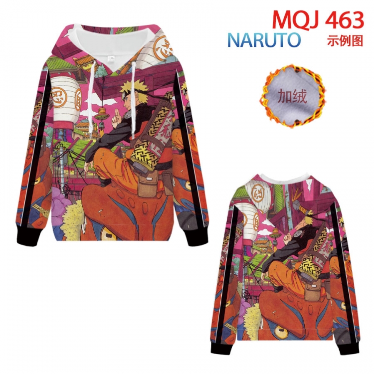 Naruto hooded plus fleece sweater 9 sizes from XXS to 4XL MQJ463