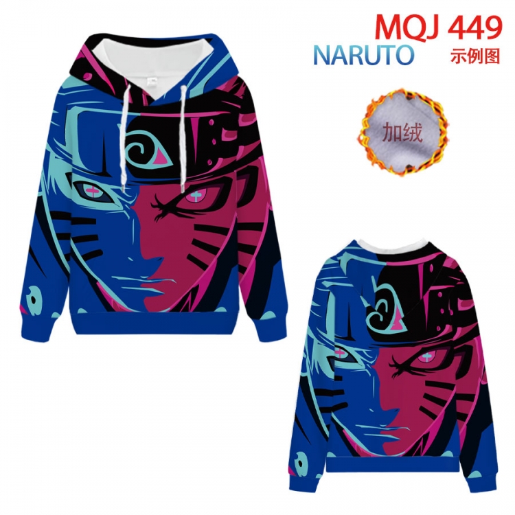 Naruto hooded plus fleece sweater 9 sizes from XXS to 4XL MQJ449