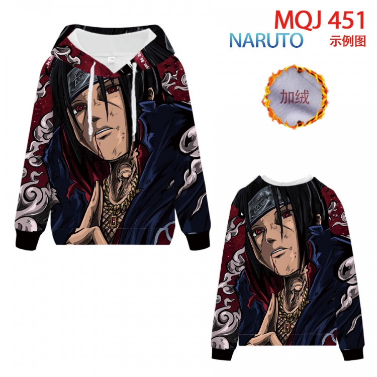 Naruto hooded plus fleece sweater 9 sizes from XXS to 4XL MQJ451