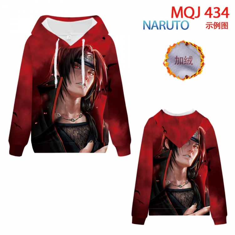 Naruto hooded plus fleece sweater 9 sizes from XXS to 4XL MQJ434