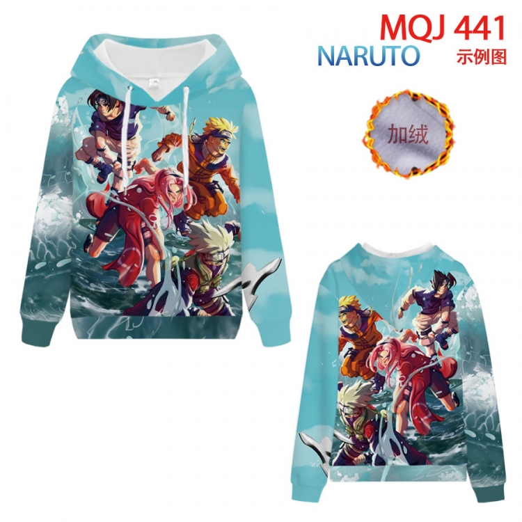 Naruto hooded plus fleece sweater 9 sizes from XXS to 4XL MQJ441