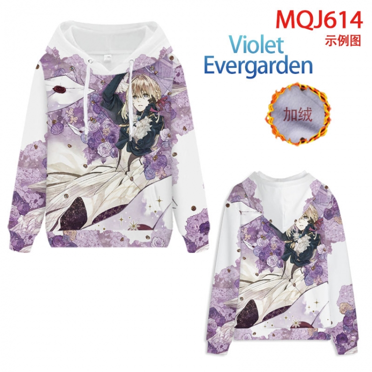 Violet Evergarden hooded plus fleece sweater 9 sizes from XXS to 4XL MQJ614