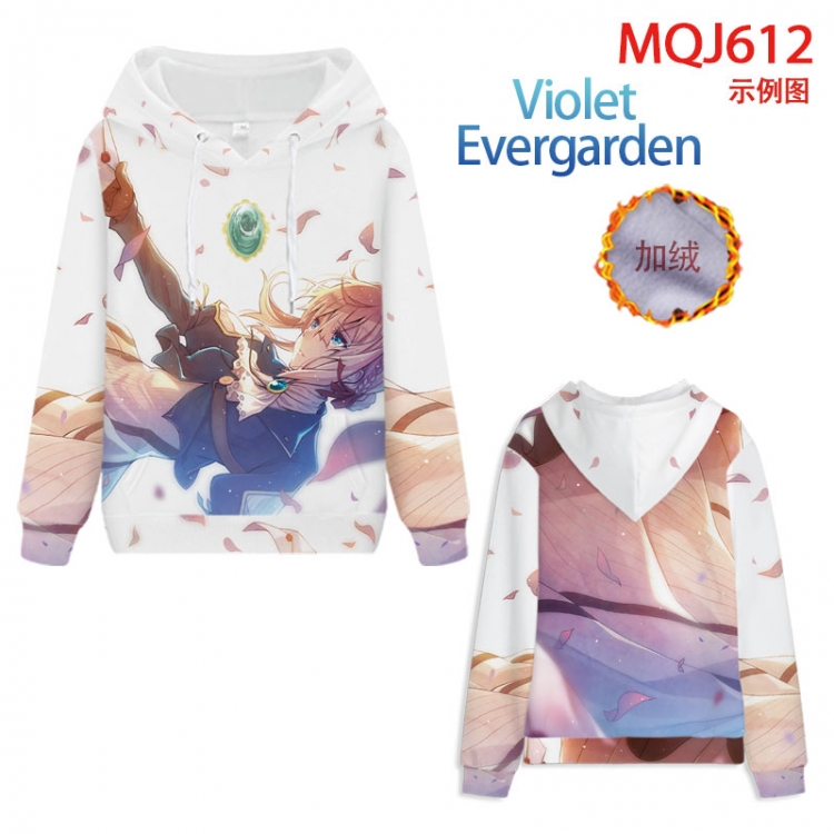 Violet Evergarden hooded plus fleece sweater 9 sizes from XXS to 4XL MQJ612