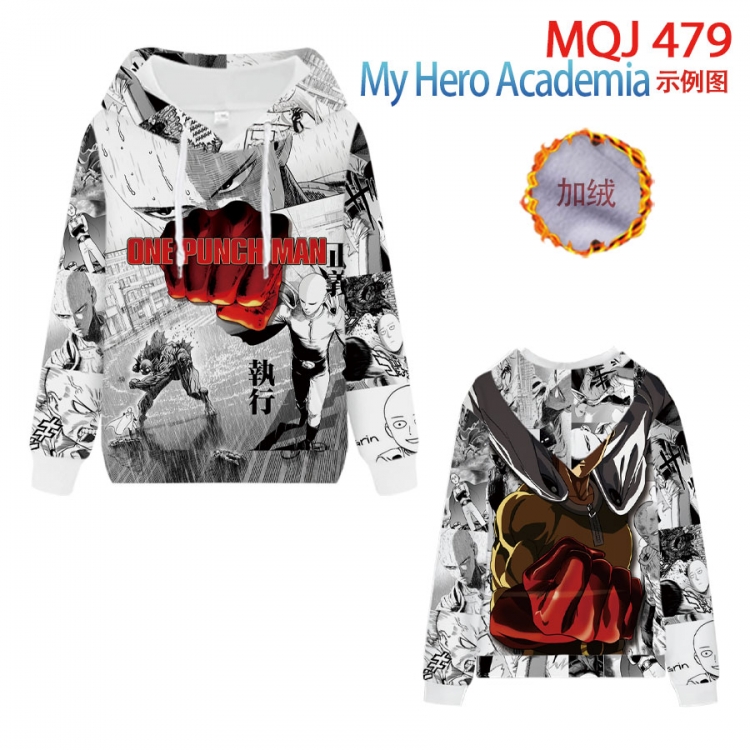 My Hero Academia hooded plus fleece sweater 9 sizes from XXS to 4XL MQJ479
