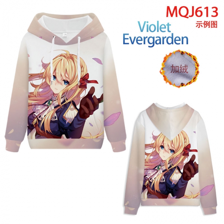 Violet Evergarden hooded plus fleece sweater 9 sizes from XXS to 4XL MQJ613