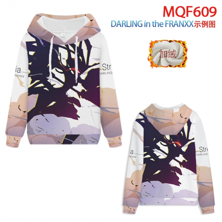DARLING in the FRANXX Fuhe velvet padded hooded patch pocket sweater 9 sizes from XXS to 4XL MQF609 