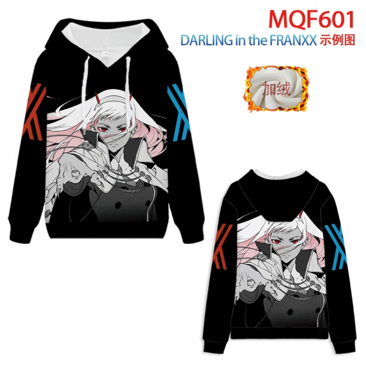 DARLING in the FRANXX Fuhe velvet padded hooded patch pocket sweater 9 sizes from XXS to 4XL MQF601