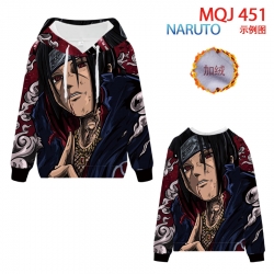 Naruto hooded plus fleece swea...
