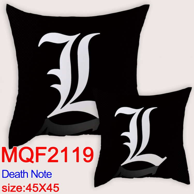 Death note Cartoon double-sided full-color pillow cushion  45X45CM MQF-2119