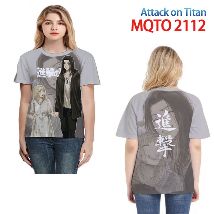 Shingeki no Kyojin Full color printed short-sleeved T-shirt  from 2XS to 4XL  MQTO 2112