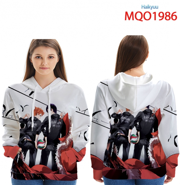 Hoodie Haikyuu!! Full Color Patch pocket Sweatshirt Hoodie  from XXS to 4XL   MQO-1986