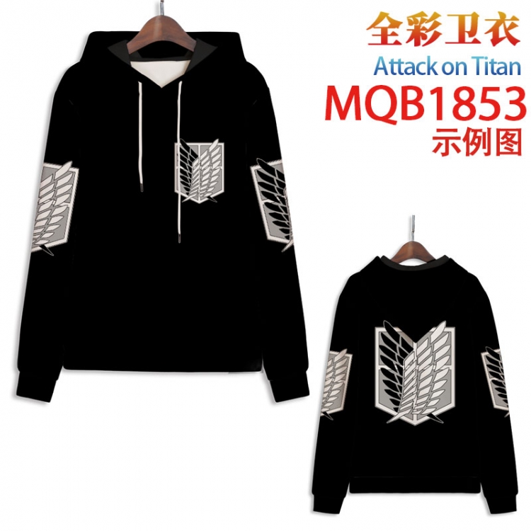 Shingeki no Kyojin Full Color Patch pocket Sweatshirt from XXS to XXXXL  人 MQB-1853