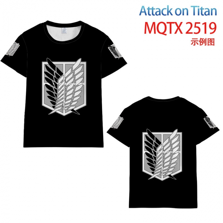 Shingeki no Kyojin full color printed short-sleeved T-shirt  from  S to 5XL MQTX-2519
