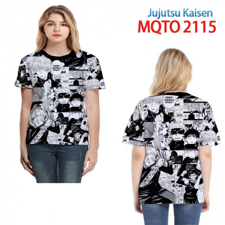 Jujutsu Kaisen Full color printed short sleeve T-shirt 2XS-4XL, 9 sizes MQTO 2115