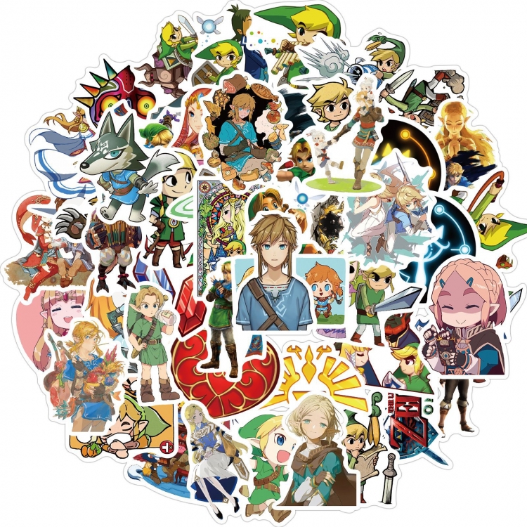 The Legend of Zelda Doodle stickers Waterproof stickers a set of 50 price for 5 sets